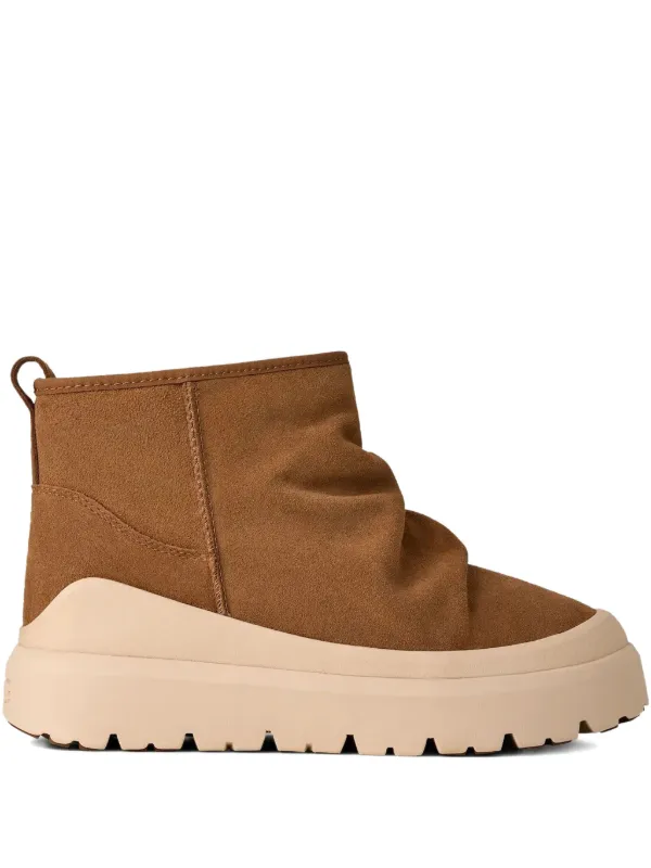UGG Heritage Utility Suede Platform Boots Brown FARFETCH TR