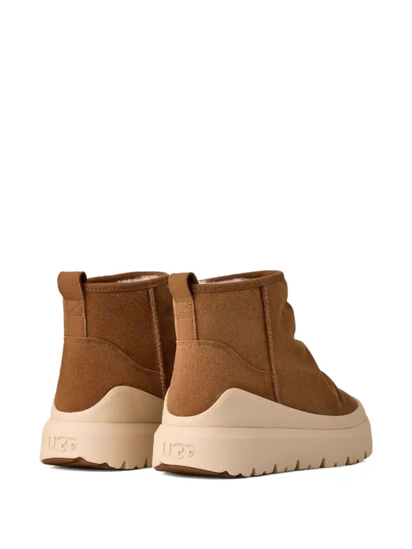 UGG サイドゴアブーツ ブラウンスエード プラットフォームソール UGG Heritage Utility プラットフォームブーツ | ブラウン | FARFETCH JP