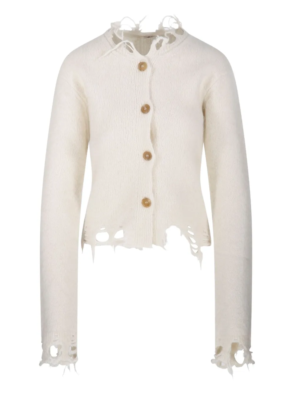 Haikure Gerafeld vest met franje Beige