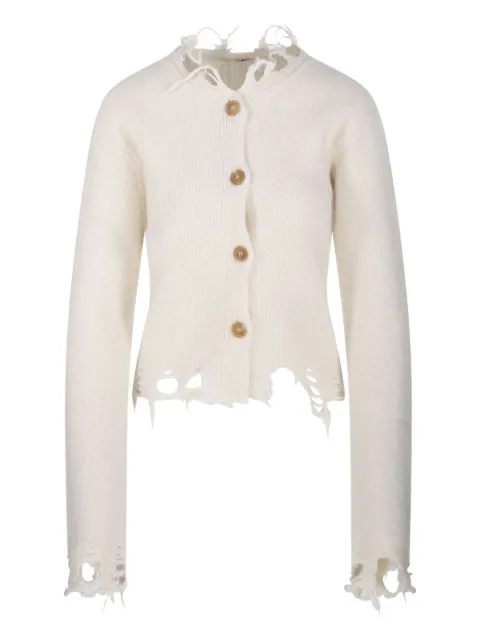 Haikure distressed frayed cardigan