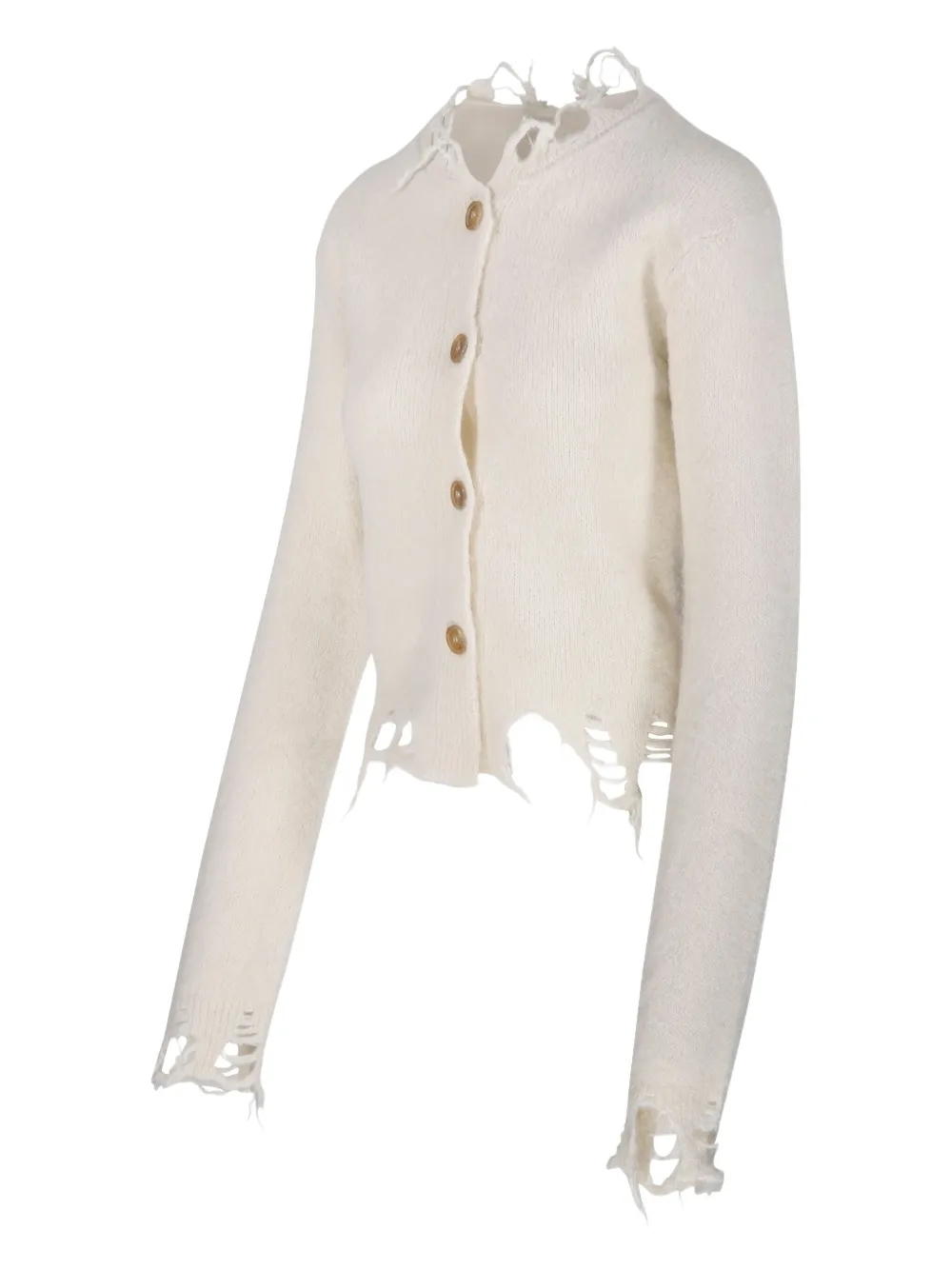 Haikure Gerafeld vest met franje Beige