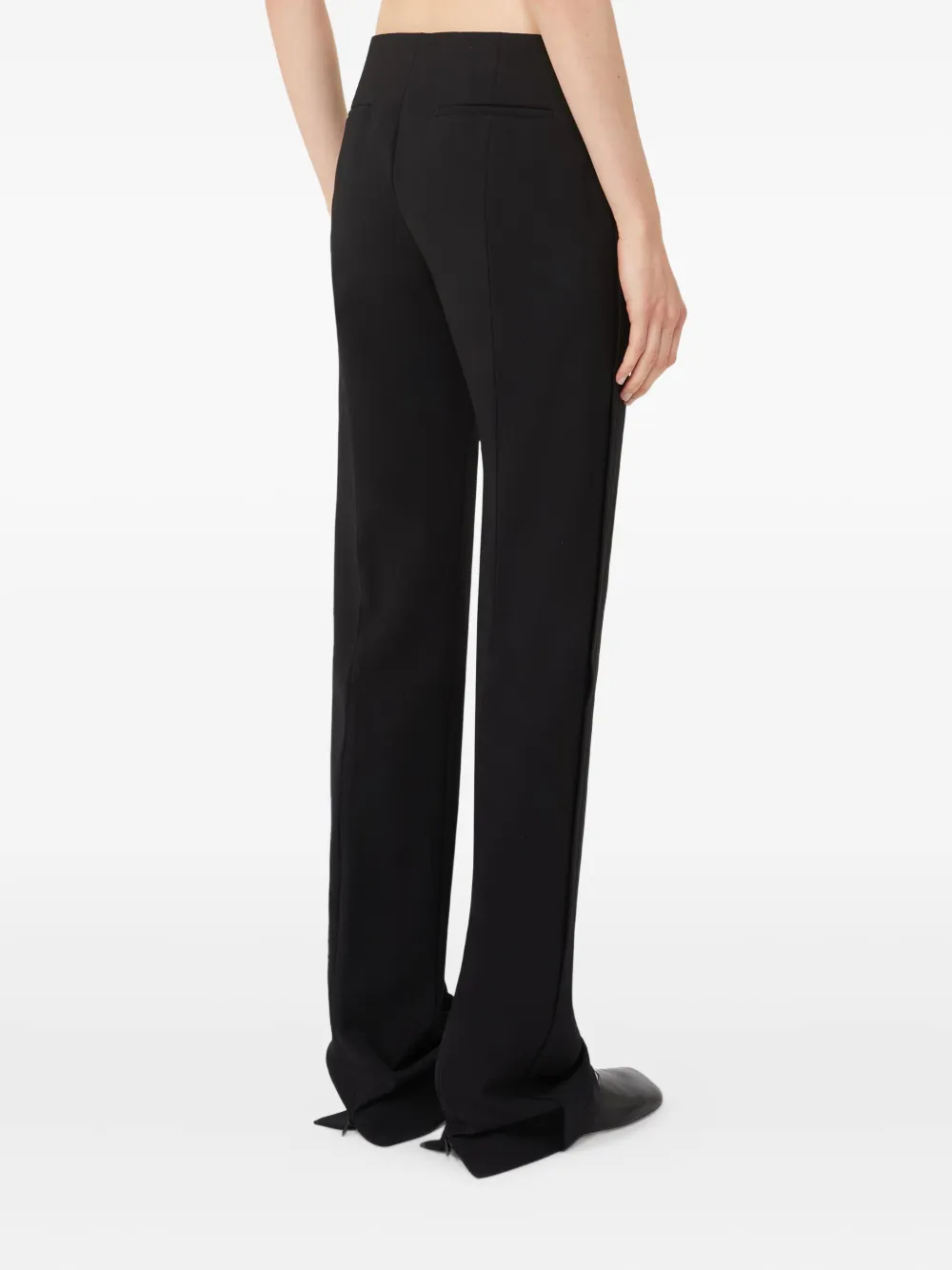 Max Mara Baschi Slit Trousers In Black