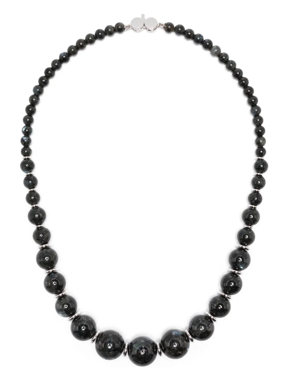 larvikite bead necklace