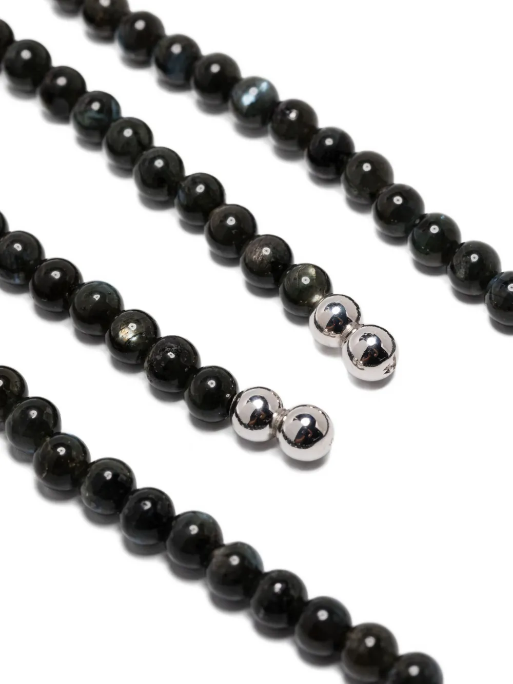 Tom Wood larvikite bead necklace - Zilver