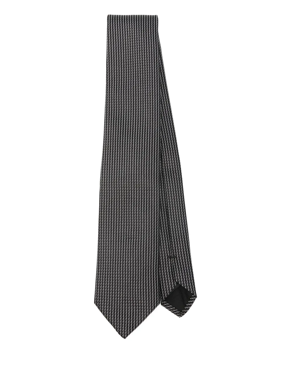BOSS patterned silk tie | Black | Image 1
