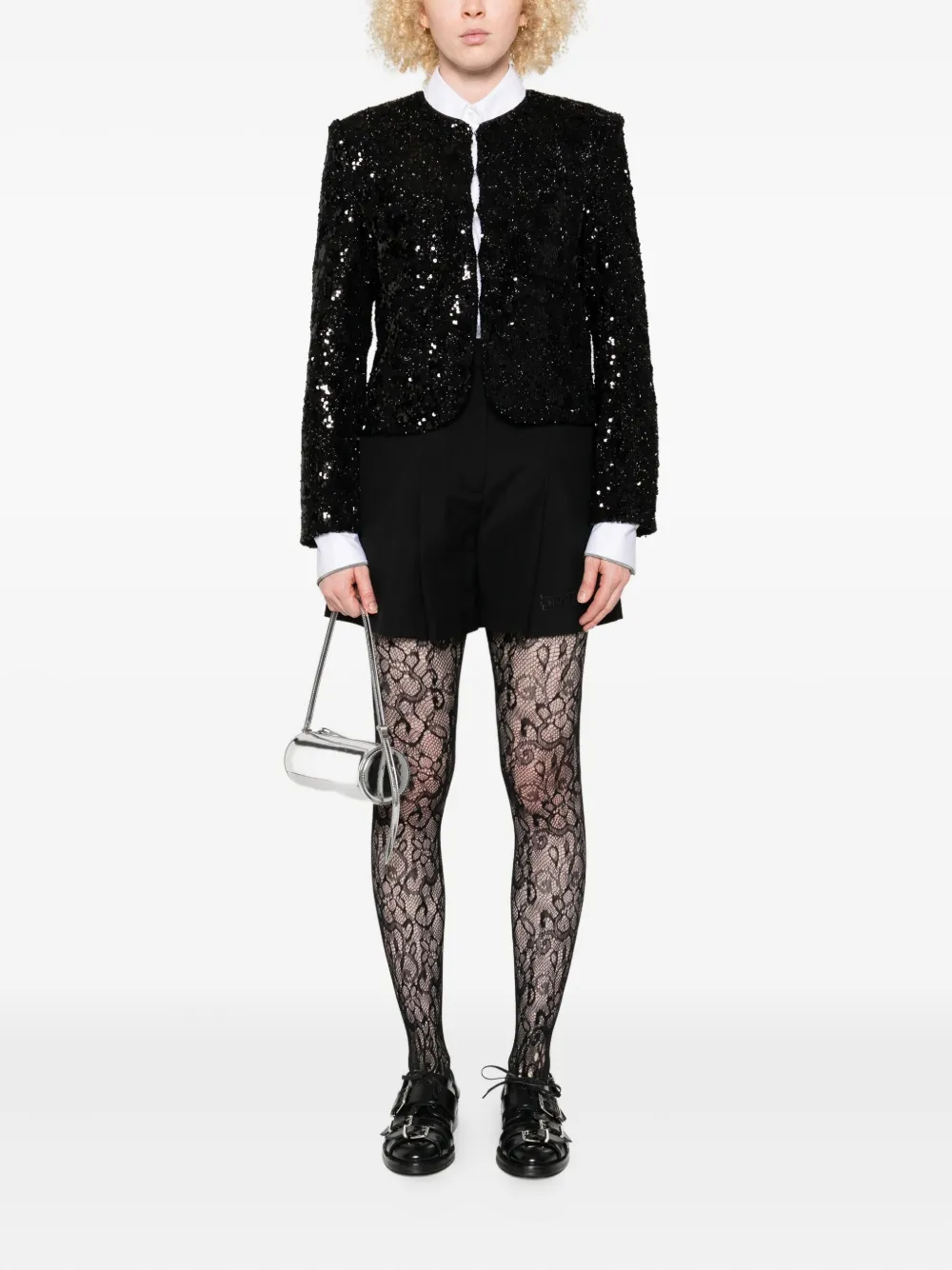 Alexander McQueen pleated shorts - Zwart