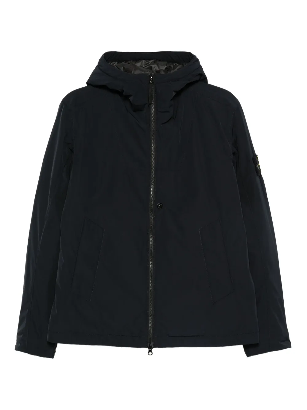 Stone Island hooded zip-front jacket Blauw
