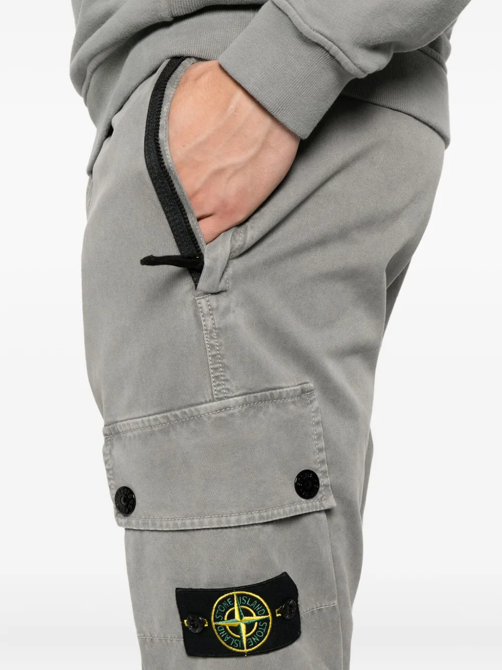 Stone Island cargo patch-pocket trousers Grijs