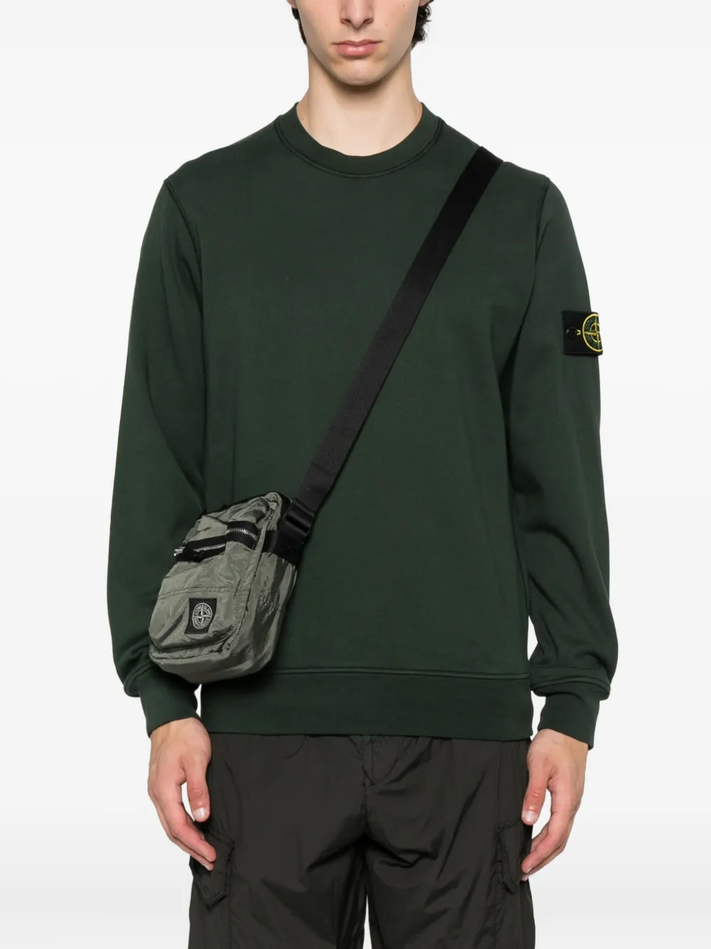 Stone Island zip-fastening messenger bag Groen