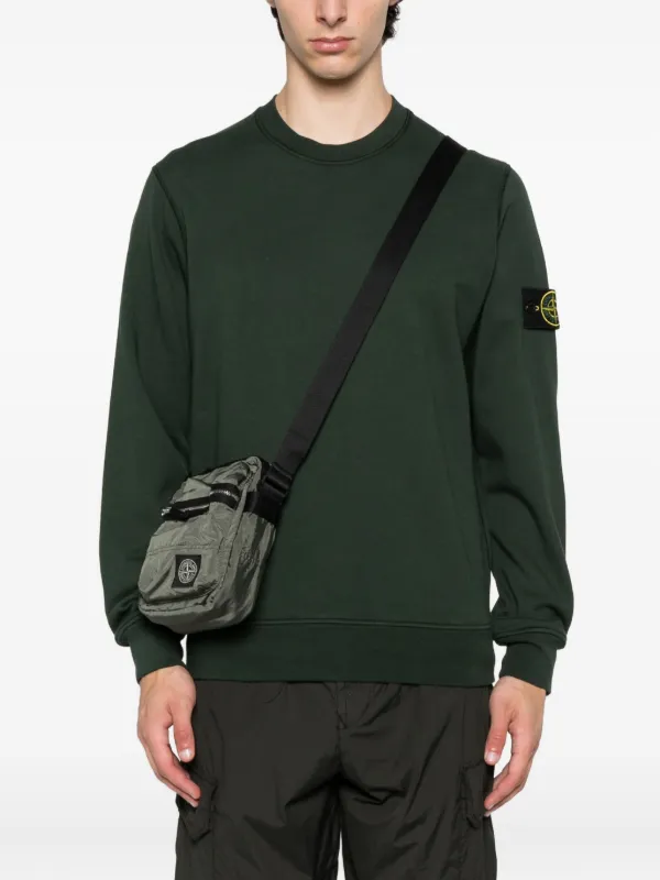 Stone Island Mochila Tipo Mensajero Con Cierre Verde FARFETCH CO