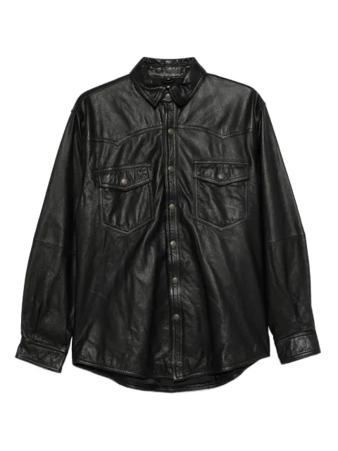 A.N.G.E.L.O. Vintage Cult 1990s leather flap-pockets shirt jacket