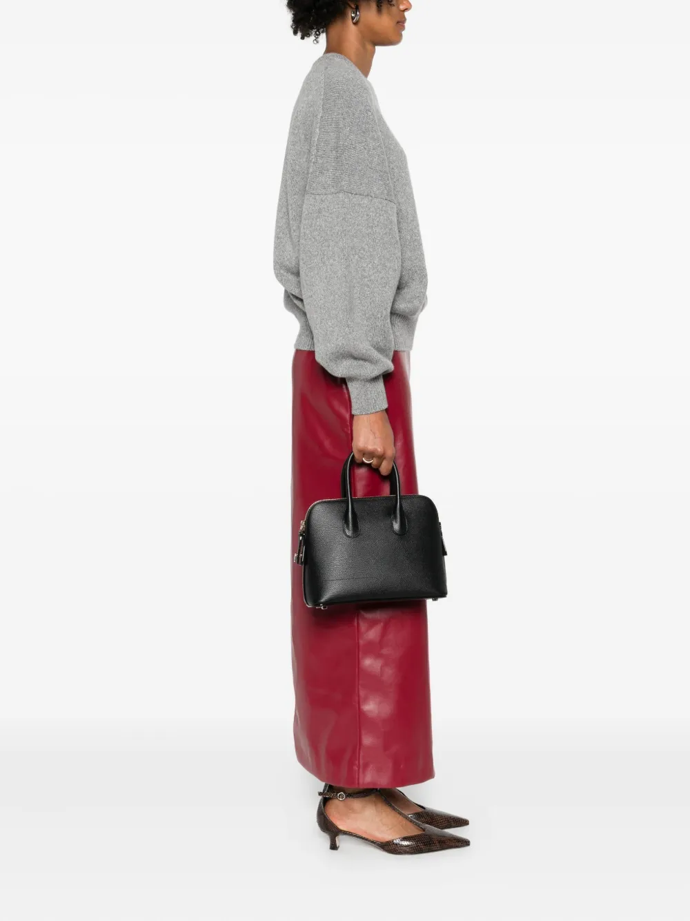 Valextra MyLogo kleine shopper - Zwart