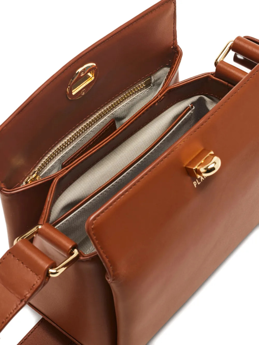  Plan C Bolso Mini Con Logo - Marrón 