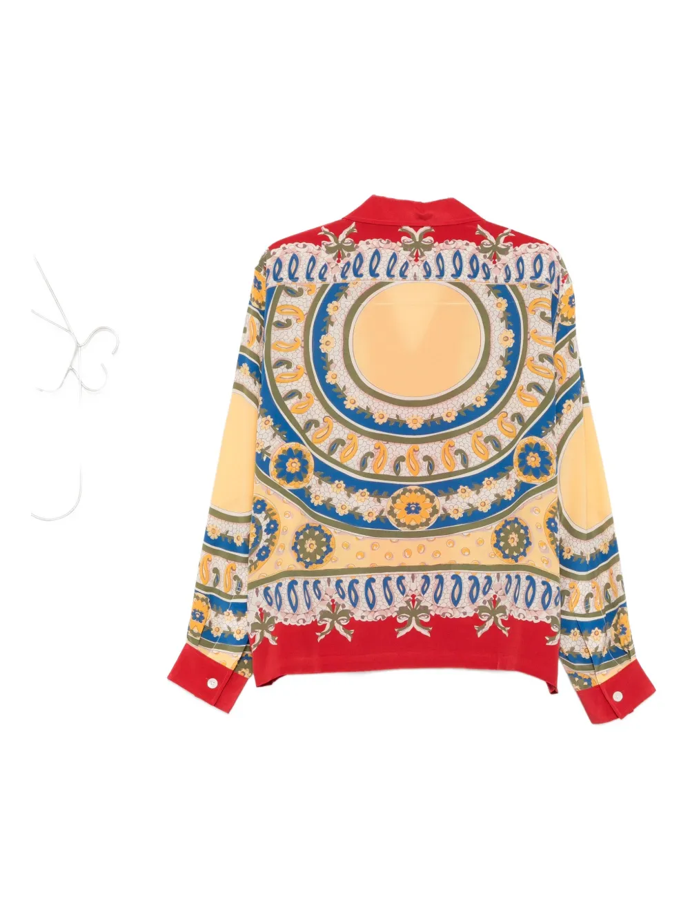 BODE Bricolage silk shirt Rood
