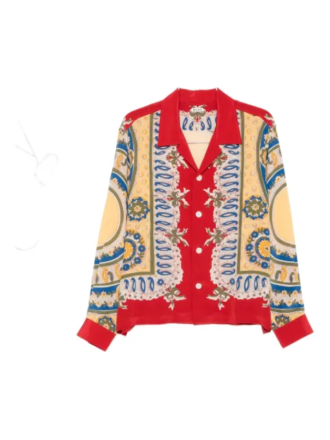BODE Bricolage silk shirt