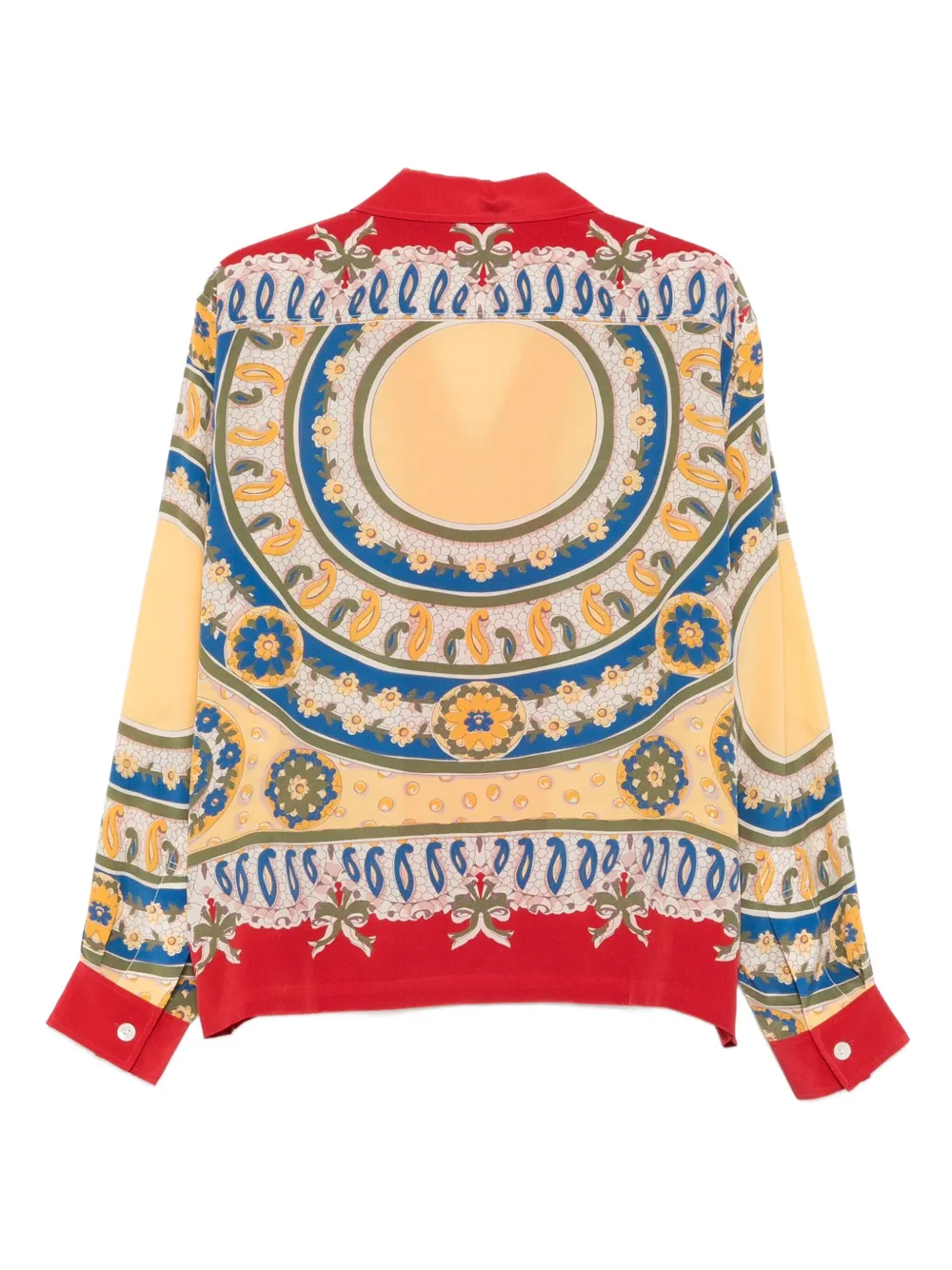 BODE Bricolage zijden blouse - Rood