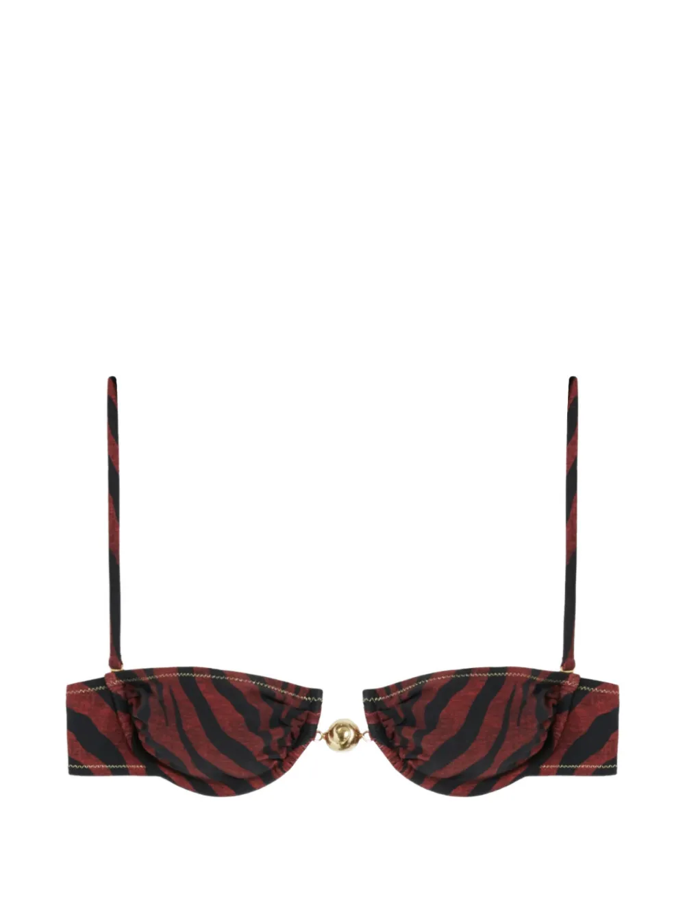 Reina Olga Hammond Bikinioberteil mit Tiger-Print - Rot