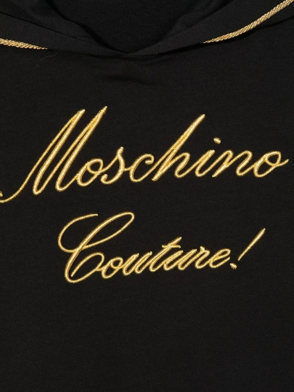 Moschino Kids embroidered-detail hooded sweatshirt Zwart