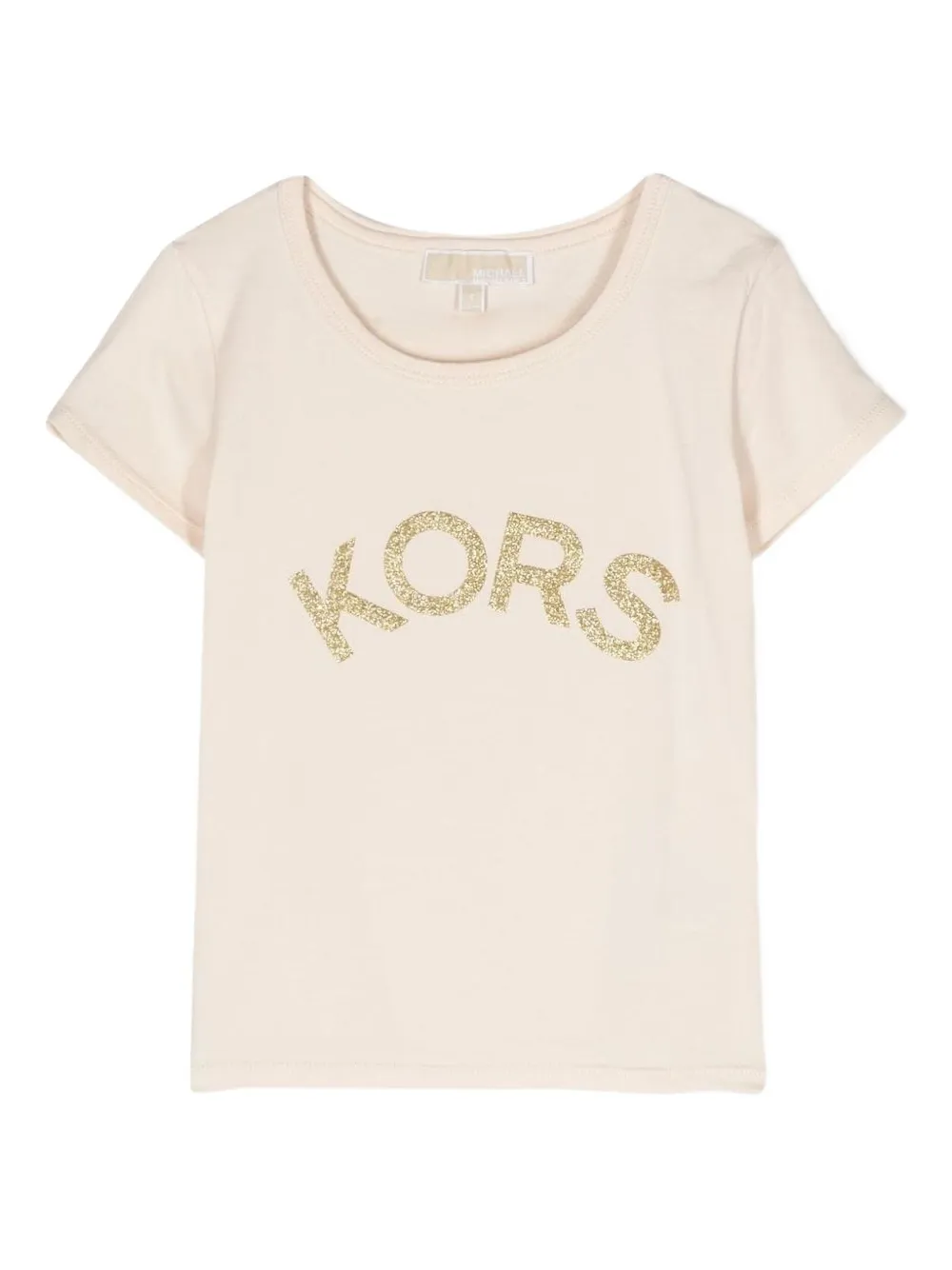 Michael Kors Kids glitter-embellished T-shirt - ニュートラル Michael Kors Kids glitter-embellished T-shirt - ニュートラル
