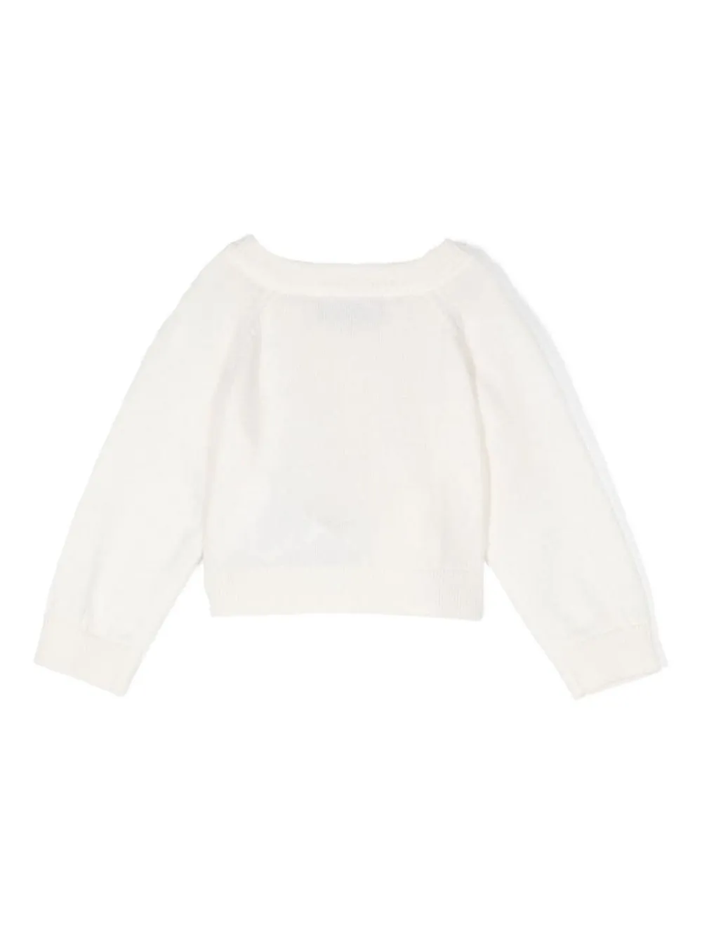 Moschino Kids Teddy Bear-patch cardigan Beige