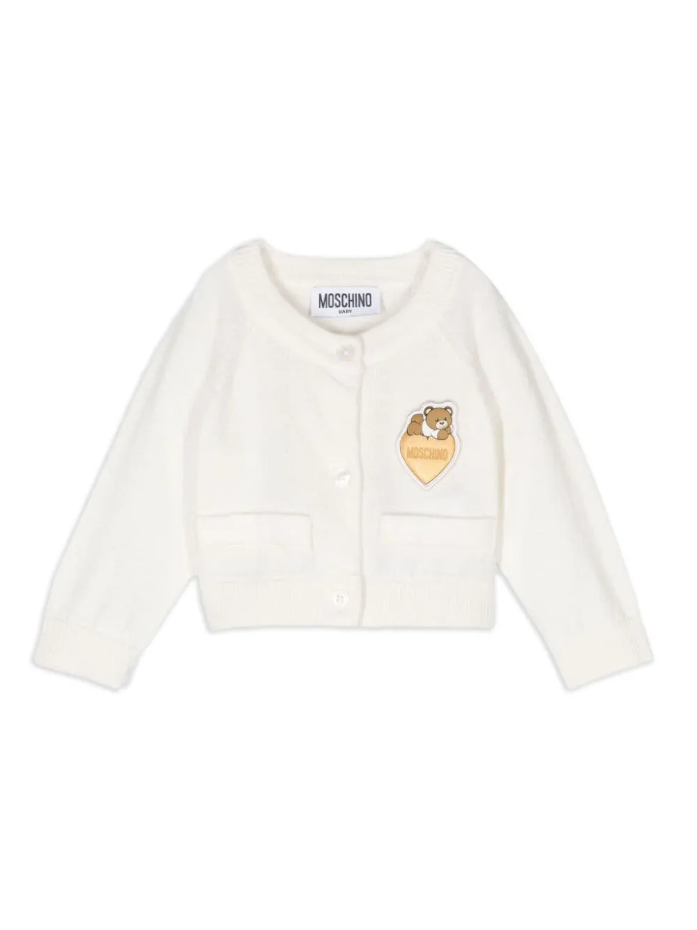 Moschino Kids Vest met teddybeer patch Beige