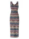 Missoni zigzag sleeveless midi dress - Blue