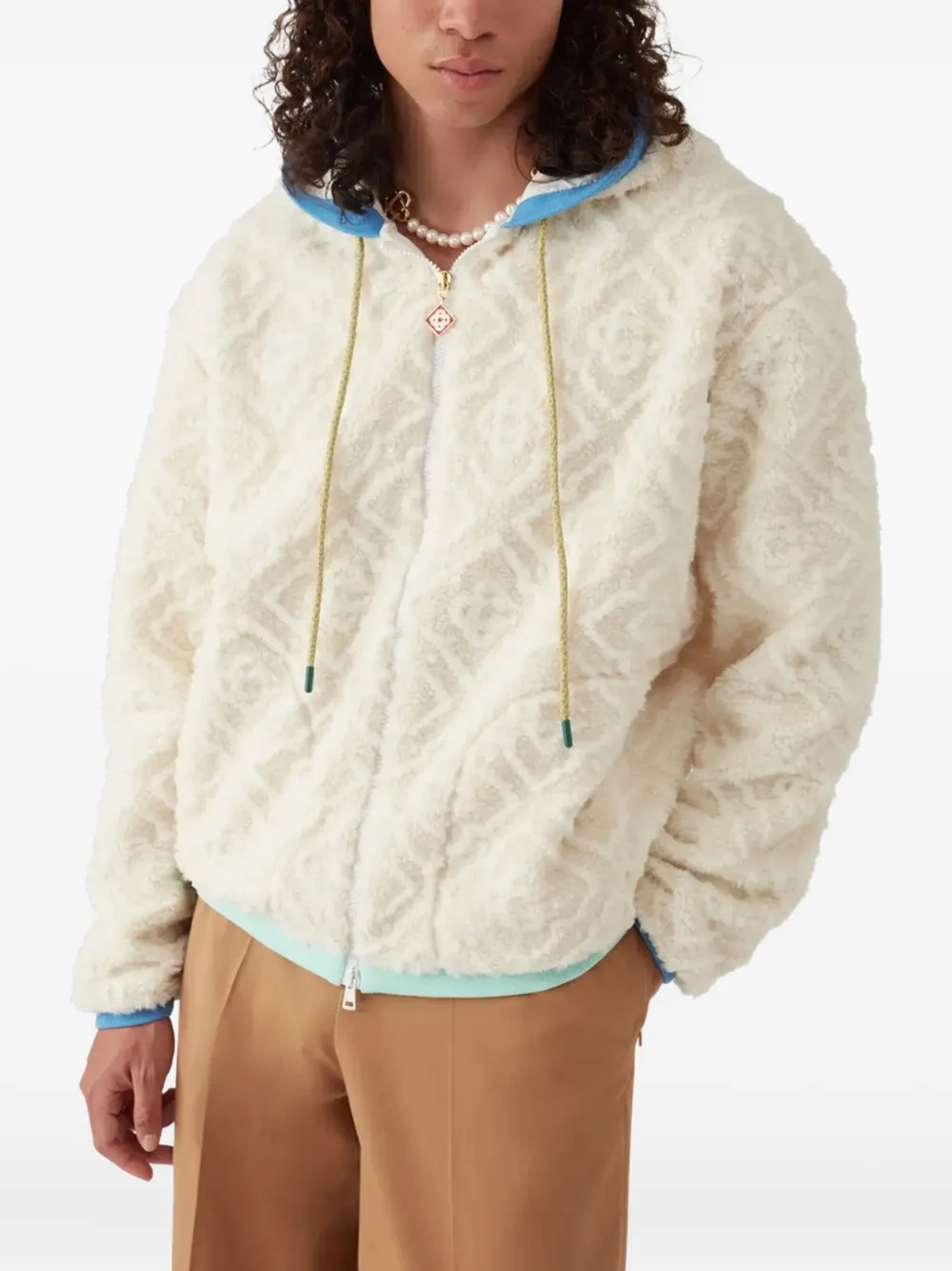 Casablanca Lammy coat Wit