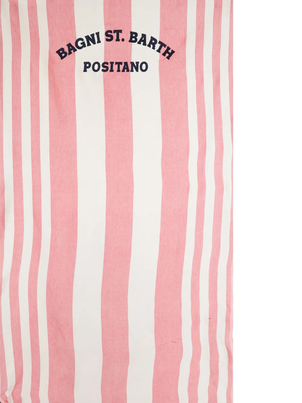 Mc2 Saint Barth Striped Cotton Beach Towel In Pink