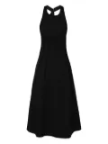 RXQUETTE halter-neck pleated midi dress - Black