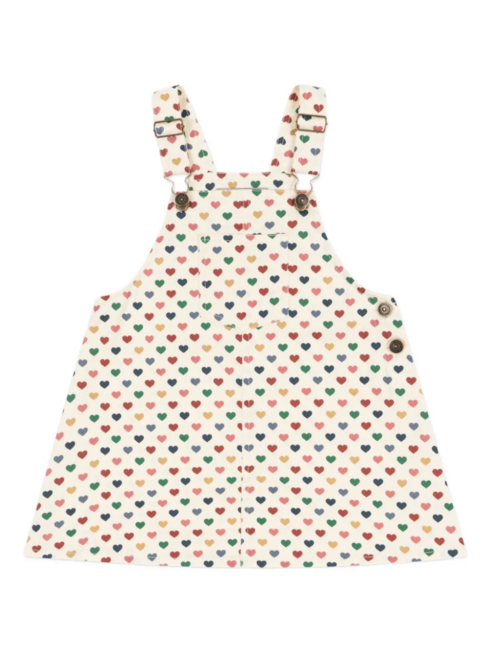 Konges Sløjd heart-print pinafore dress Beige