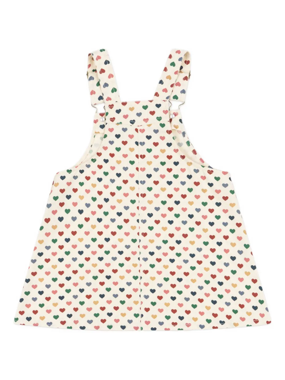 Konges Sløjd heart-print pinafore dress Beige