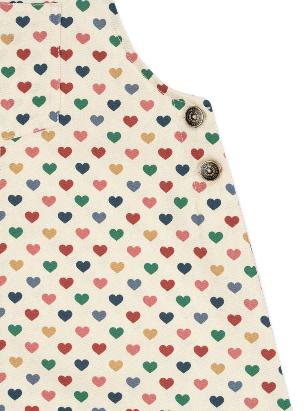 Konges Sløjd heart-print pinafore dress Beige