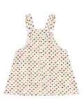 Konges Sløjd heart-print pinafore dress - Neutrals