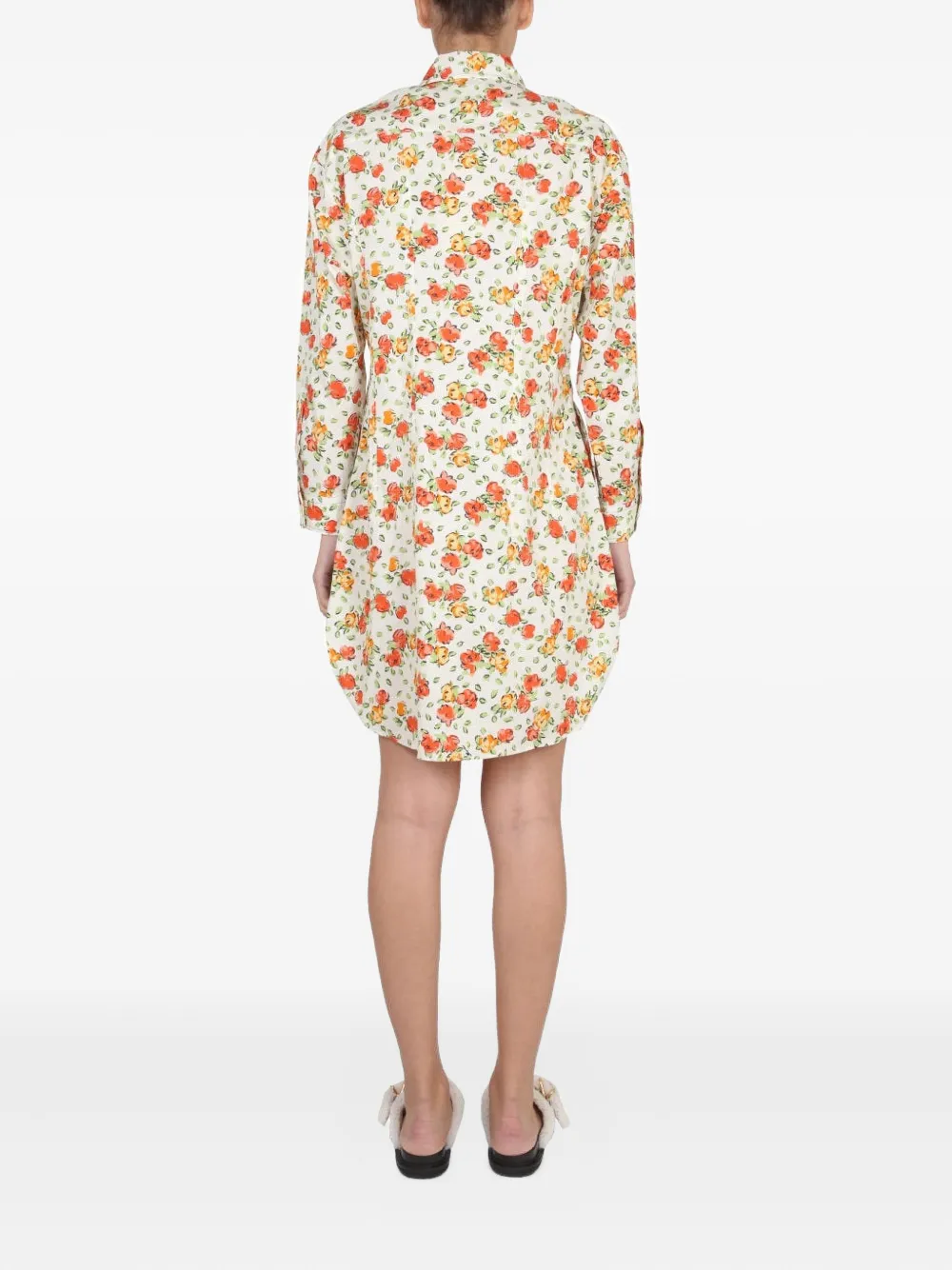 Marni Mini-jurk met bloemenprint Beige