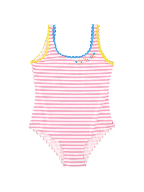 MC2 Saint Barth Kids Cara striped ric-rac swimsuit