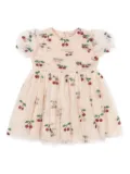 Konges Sløjd Tullie cherry-print dress - Neutrals