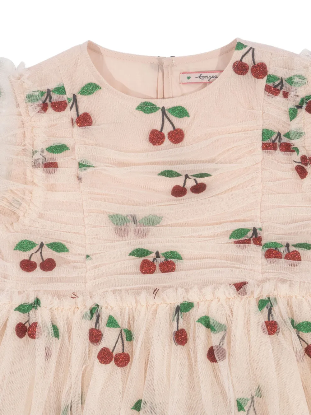 Konges Sløjd Tullie cherry-print dress Beige