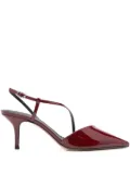 Ba&Sh 70mm Colce patent-leather cross-strap sandals - Red