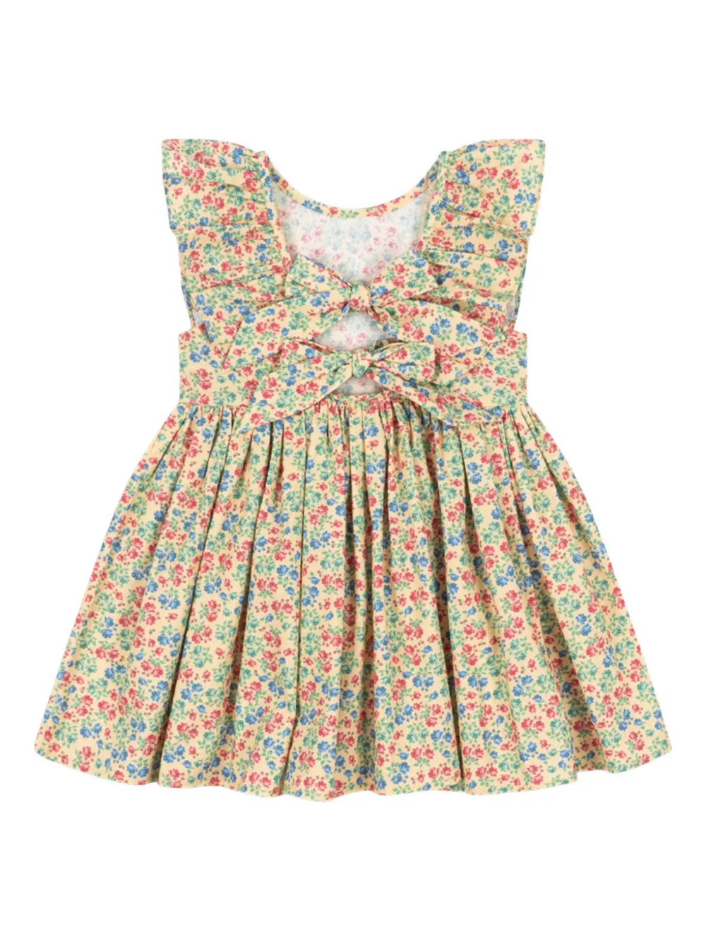 Konges Sløjd ruffle-bow dress Geel