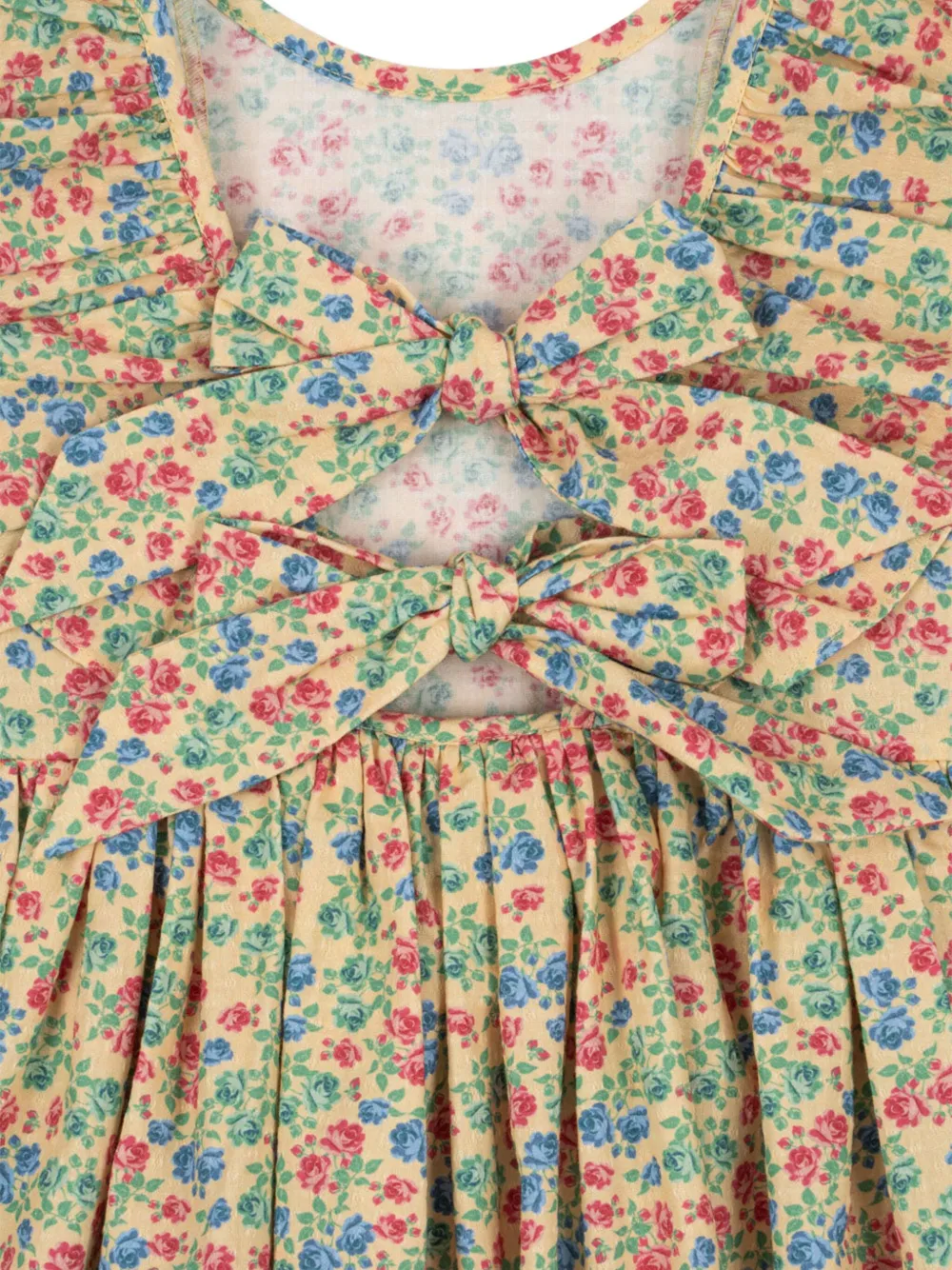 Konges Sløjd ruffle-bow dress Geel