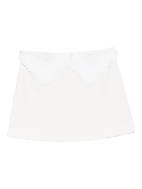 RXQUETTE lace-trimmed cotton mini skirt