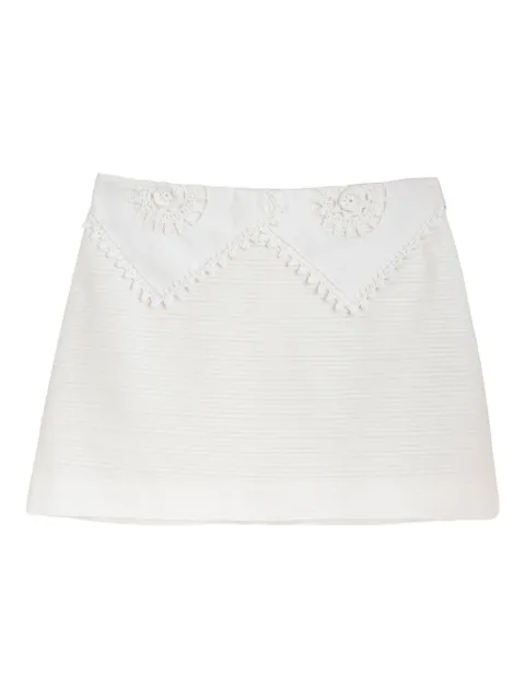 RXQUETTE lace-trimmed cotton mini skirt