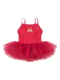 Konges Sløjd rose-embellished tulle dress - Red