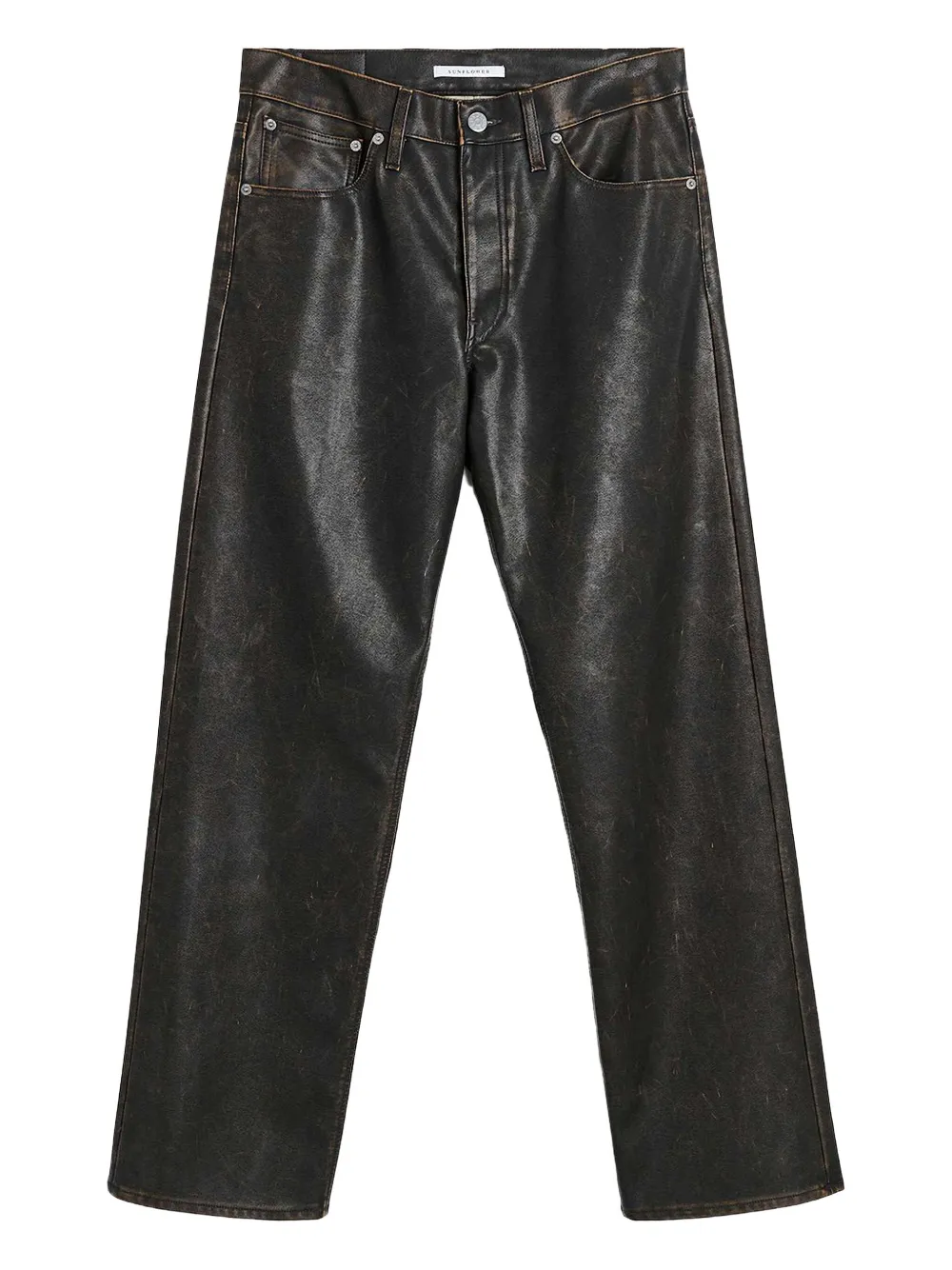 Sunflower Trainingsbroek met leren effect Bruin