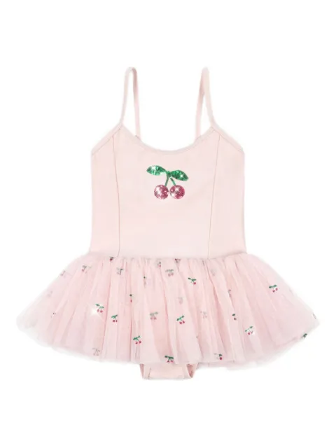 Konges Sløjd cherry-sequin tulle dress