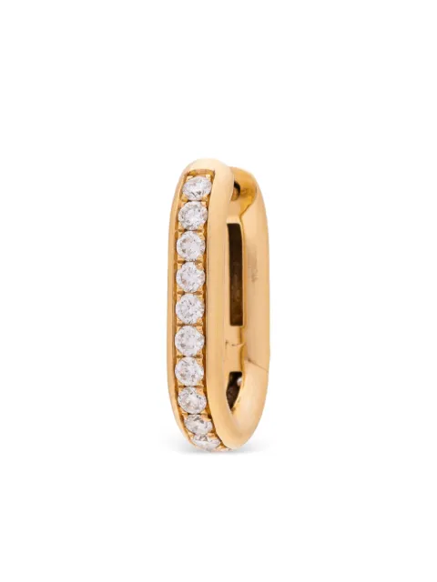 Stone Fine Jewelry 18K yellow gold diamond hoop earring