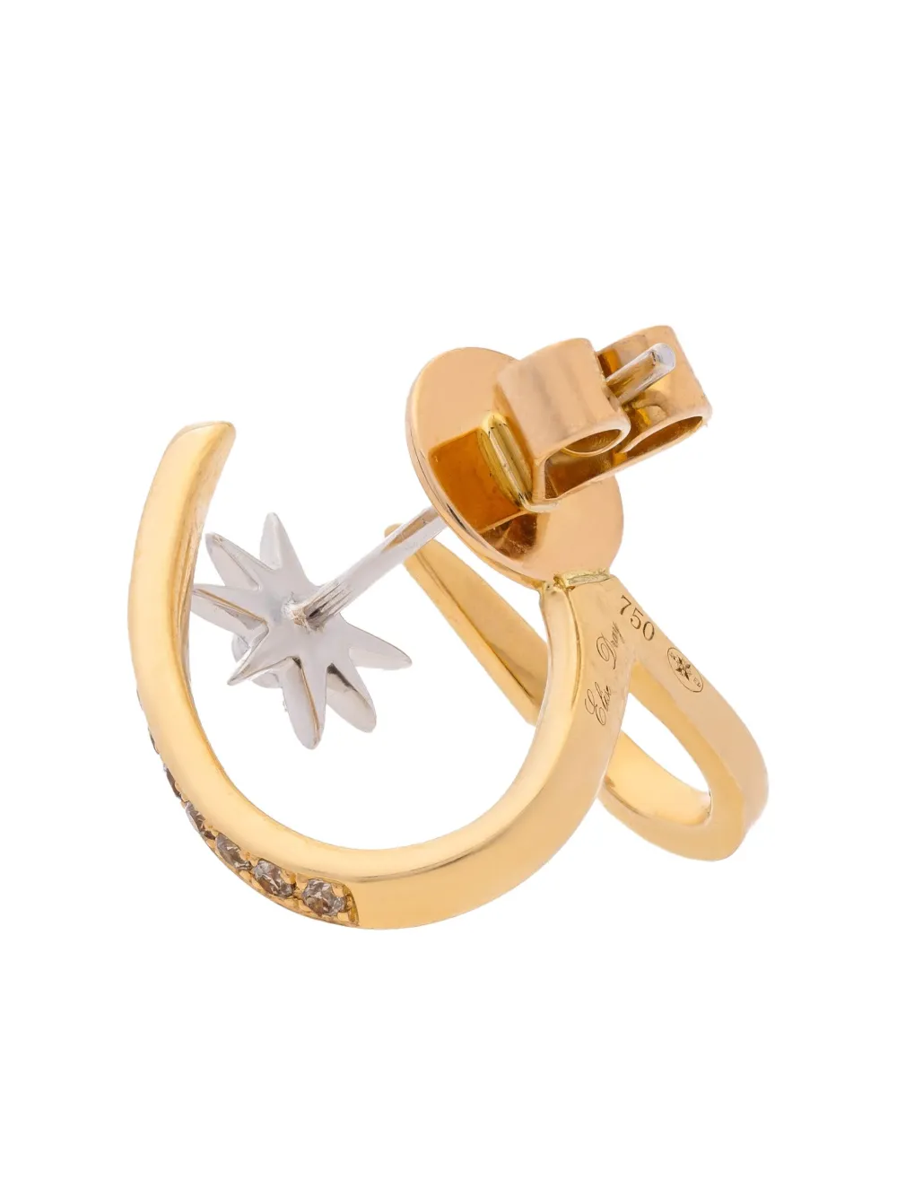 The Drays 18K yellow and white gold Griffes diamond earring | Image 2