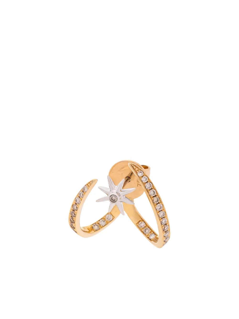 The Drays 18K yellow and white gold Griffes diamond earring - シルバートーン The Drays 18K yellow and white gold Griffes diamond earring - シルバートーン