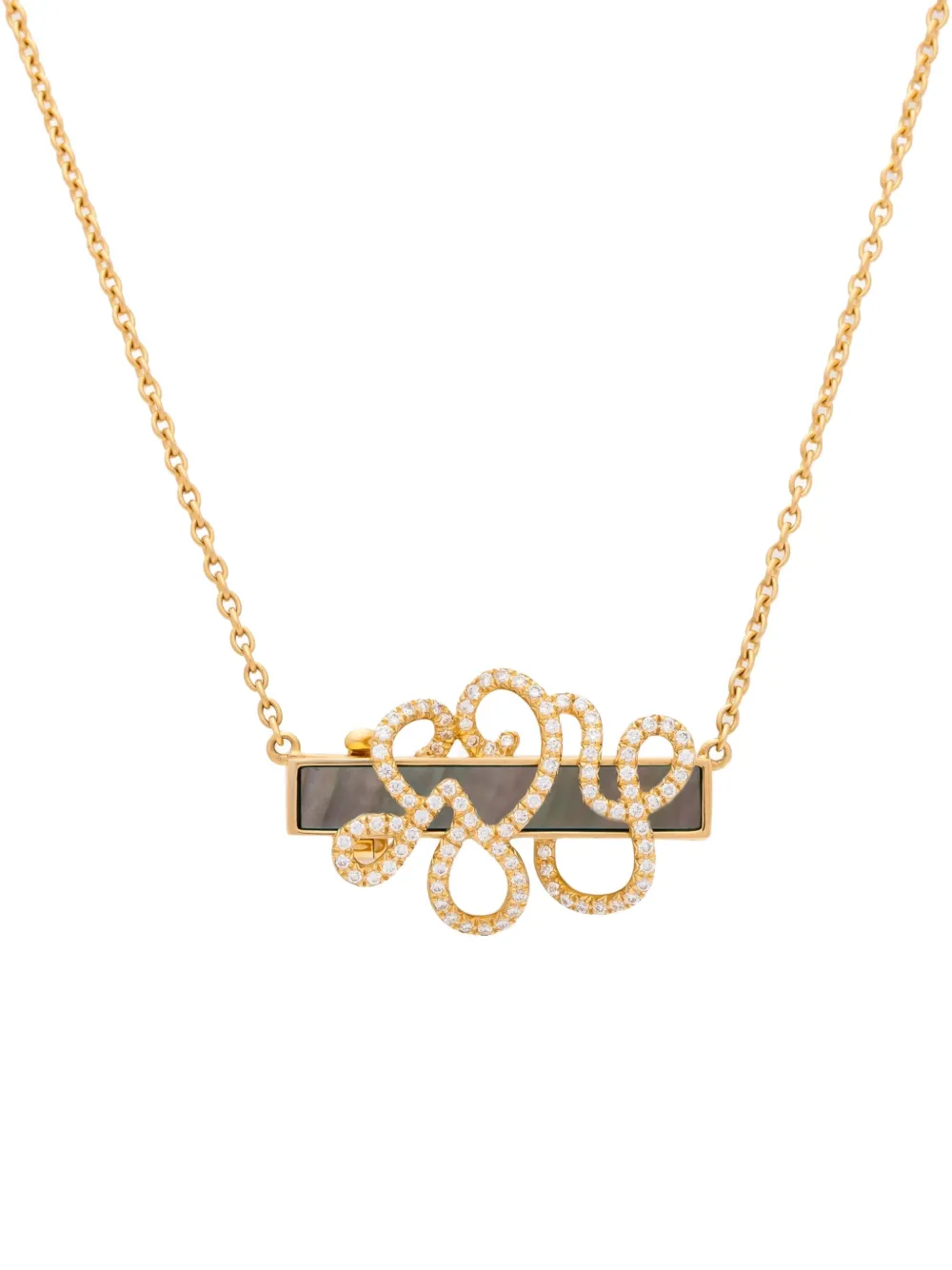 Auragraph 18K yellow gold Mood black pearl necklace | Image 2