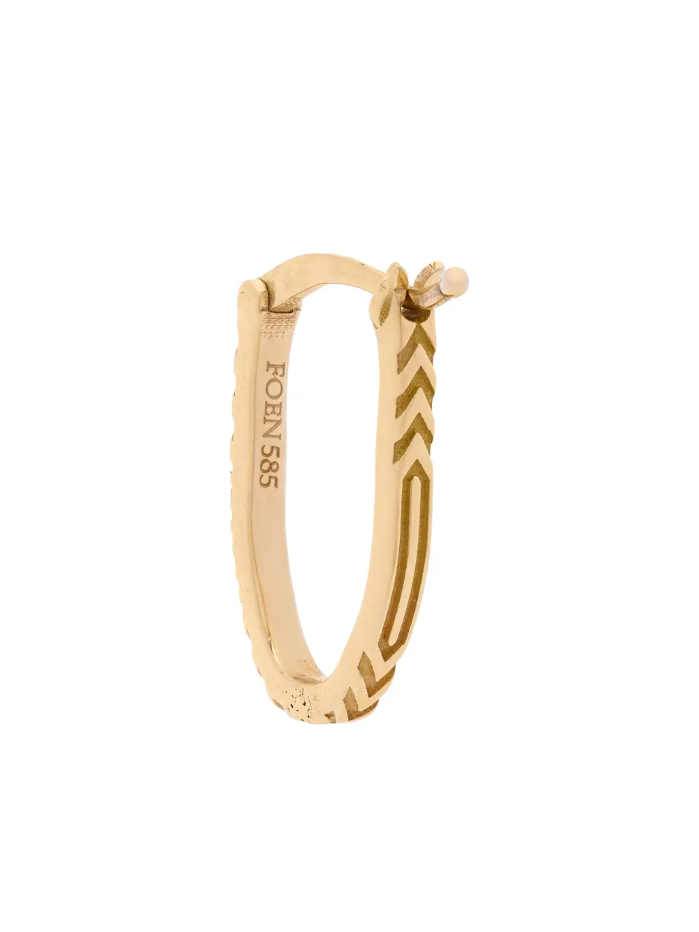 Foen 14K yellow gold small Mahuka diamond hoop earring - ゴールドトーン Foen 14K yellow gold small Mahuka diamond hoop earring - ゴールドトーン